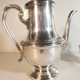 Louis XVI style silver-plated teapot and milk jug