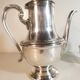 Louis XVI style silver-plated teapot and milk jug