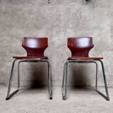 pair of vintage Flötotto chairs in pagwood 1970