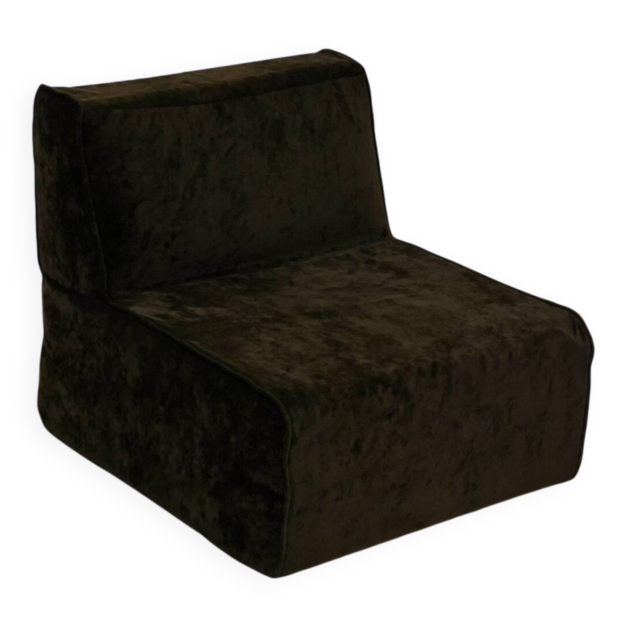 Chocolate fabric armchair