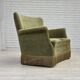 1970s, Danish 2-seater sofa, light green furniture velour.