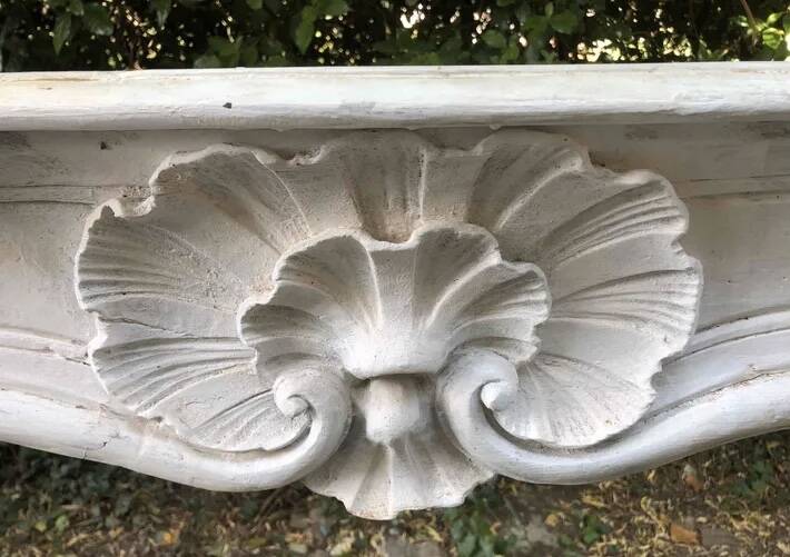 18th century wooden fireplace