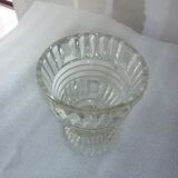 Vase en verre moulé art-déco ancien
