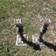 Pair of patinated metal baroque candlesticks – Louis XV style