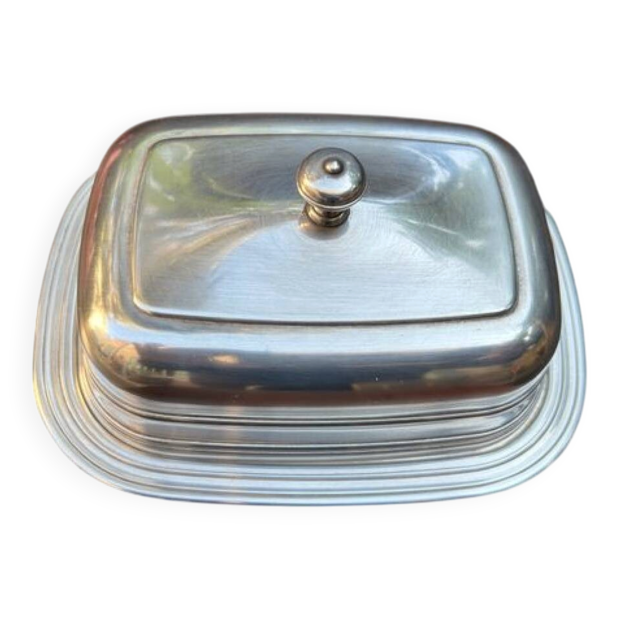 Christofle butter dish model Albi