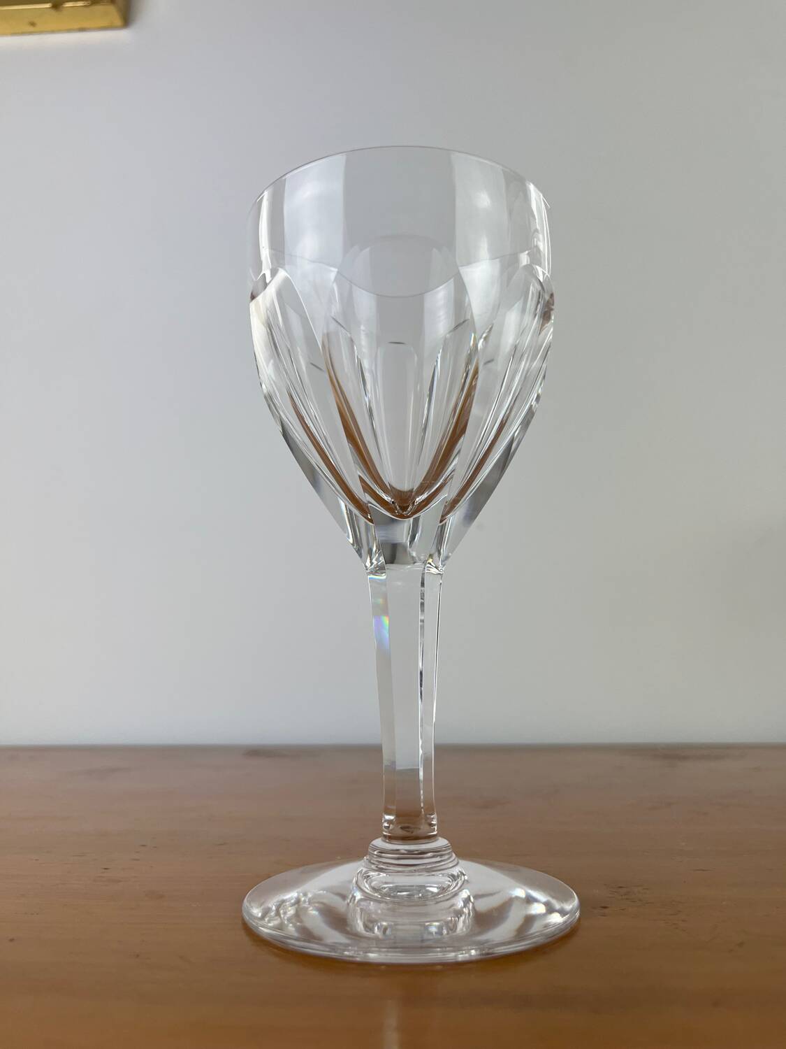 12 crystal wine glasses Lorraine Lemberg Bristol size