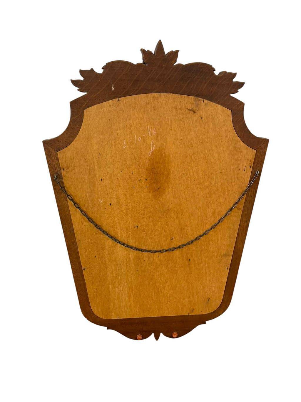 Vintage baroque wooden mirror / Retro wooden wall mirror