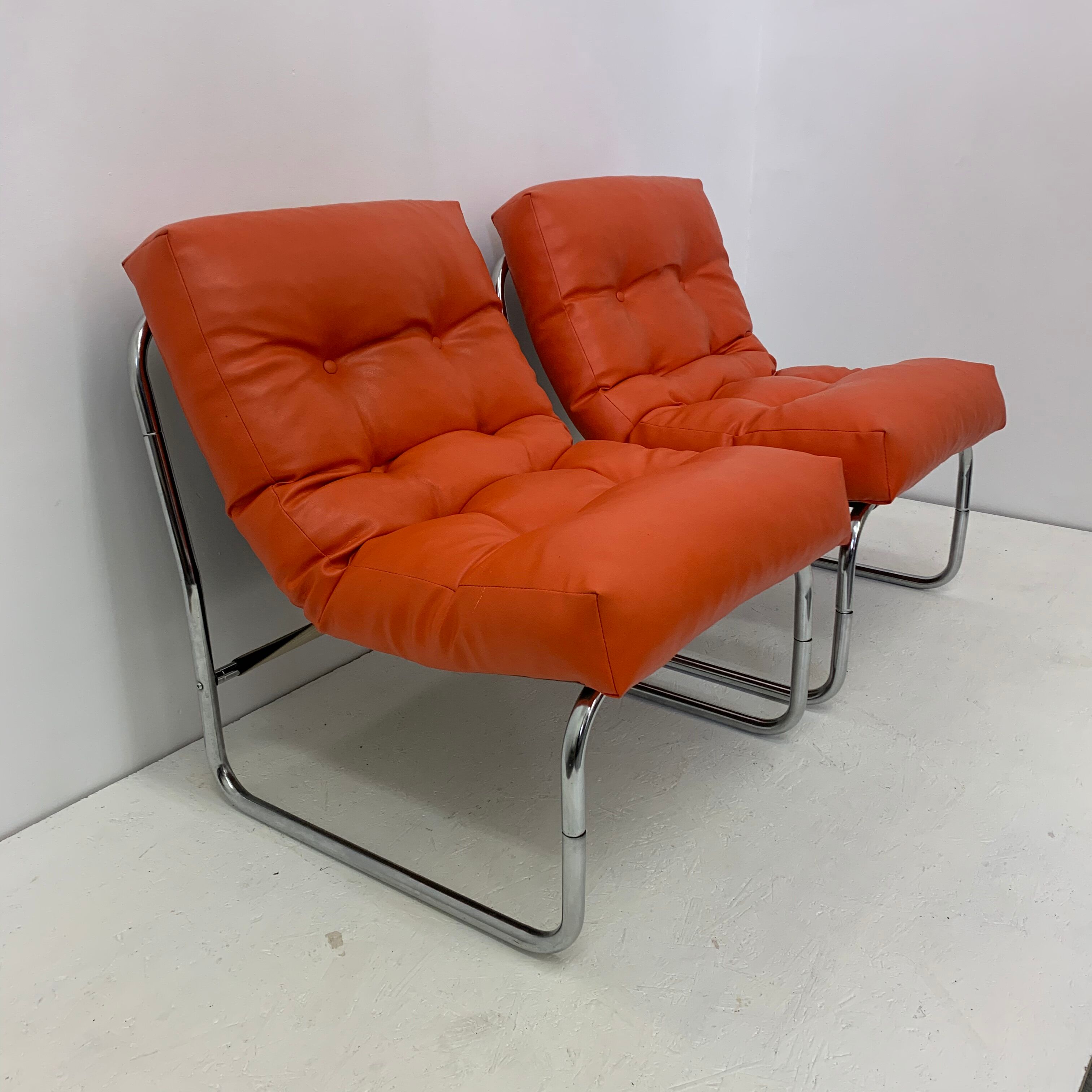 Pair of lounge chairs by Gillis Lundgren for Ikea, model “Pixi”, 1970s