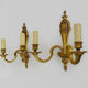 Paire d'appliques murales en bronze à 2 bougies année 60 70