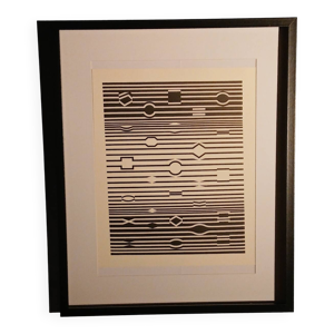 Tableau Vintage Art Optique - cadre