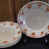 6 old FB dessert plates for Fénal Badonviller