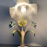 Vintage lamp in metal and glass