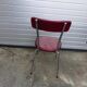 Red leatherette chair with chrome legs, vintage 1960/1970