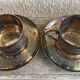 Pair of silver-plated tea cups