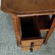 Vintage wooden side table with trompe-l'œil system.