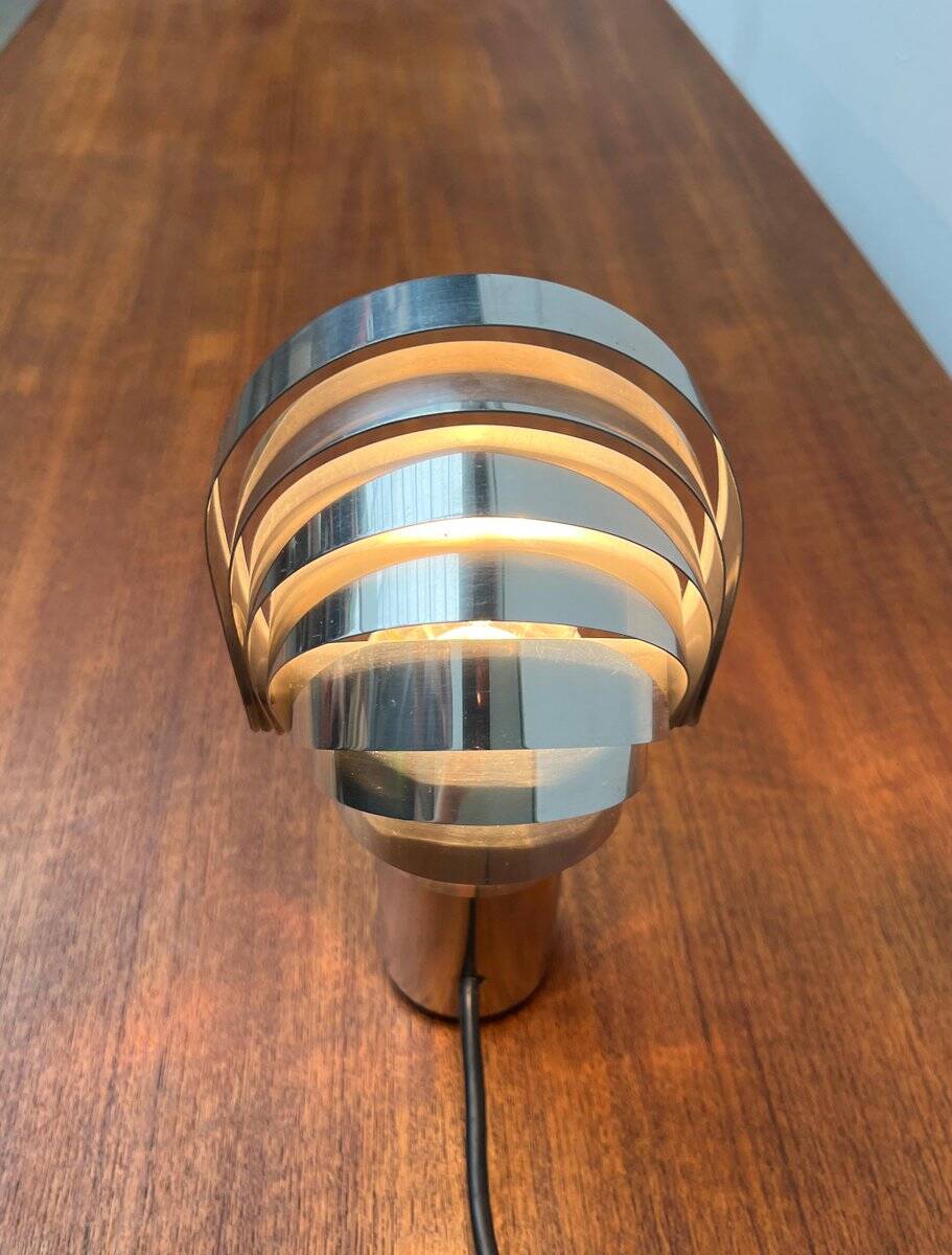 Vintage Swiss Visier table lamp from the space age by E. R. Nele for Temde, 1970s.