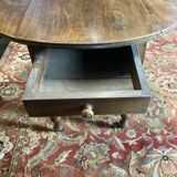 Oval walnut table