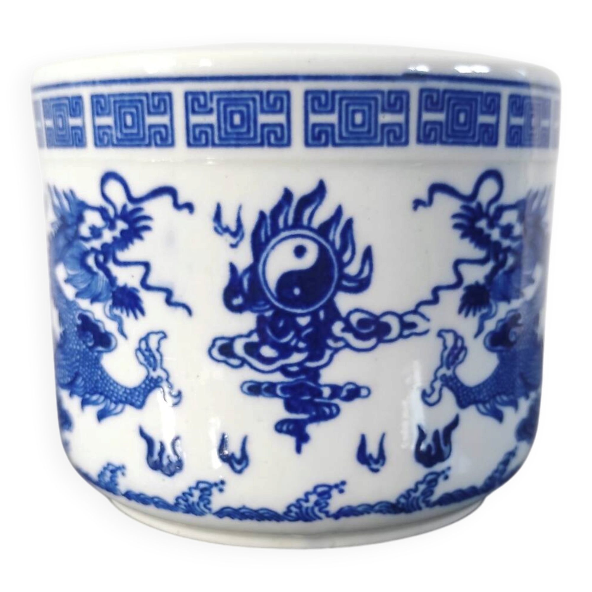 Cache-pot / Vintage porcelain brush pot
