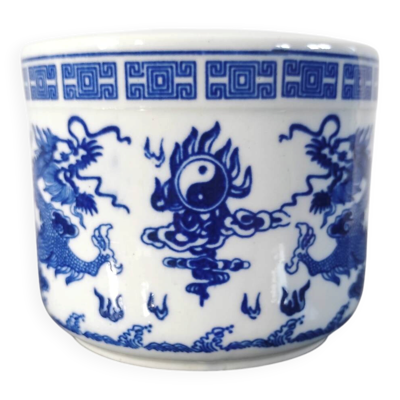 Cache-pot / Pot à pinceaux vintage en porcelaine