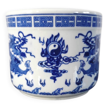 Cache-pot / Pot à pinceaux vintage en porcelaine