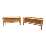 Two bamboo and cane planters 1970