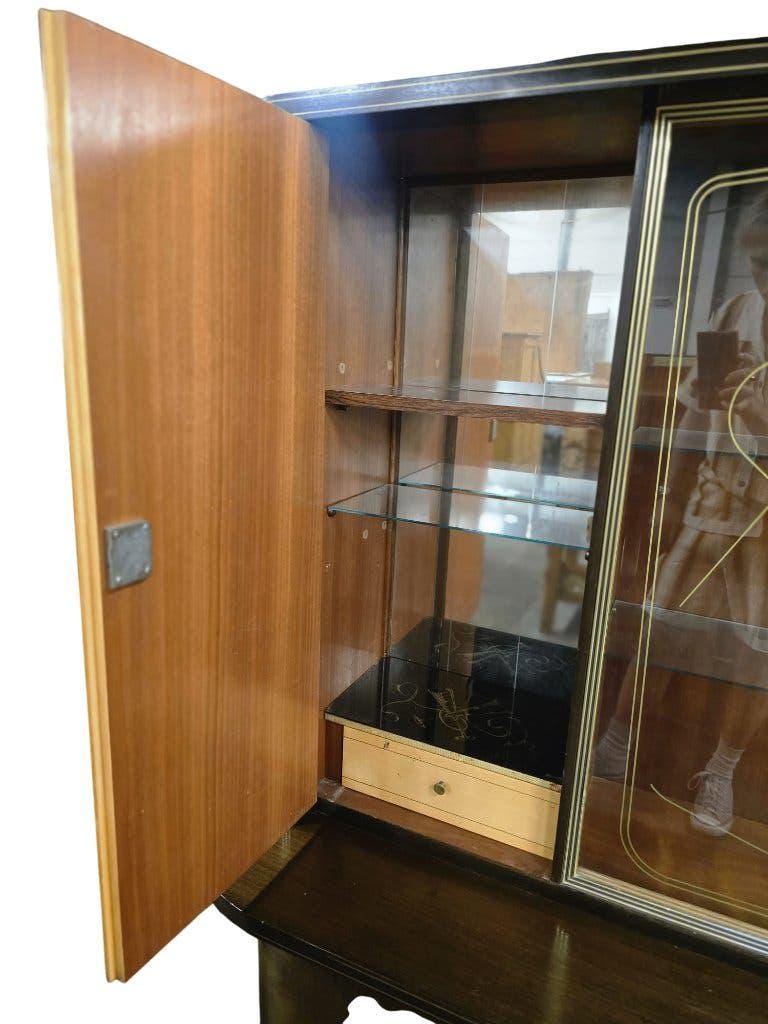 XL vintage wooden display cabinet/buffet/wall unit