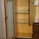 Vintage buffet display cabinet circa 1940 in flame mahogany and satinwood.