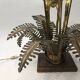Jansen style Brass Lilies Table Lamp Midcentury Modern Hollywood Regency 1970s