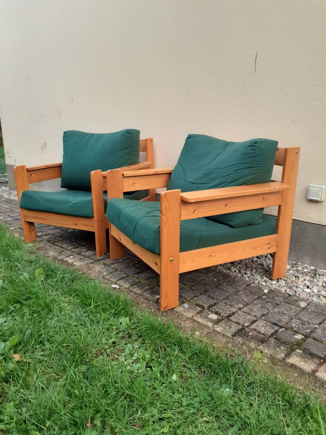 Pine armchairs