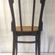 Bistro chair in curved wood and canework - early 20th century