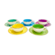 5 cups digoin sarreguemines france pastel 50
