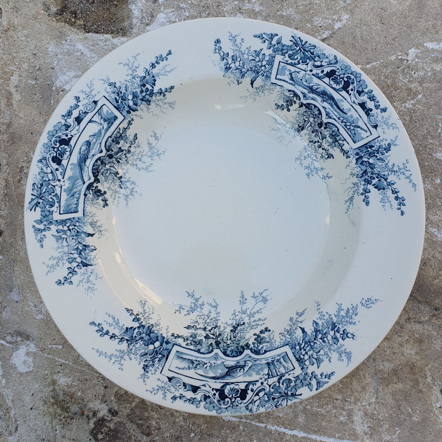 Assiettes creuses Faisans Luneville