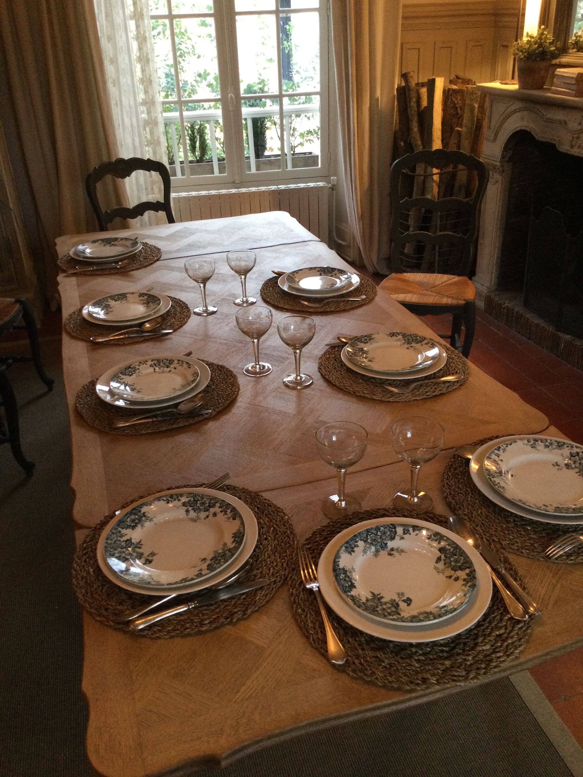 Old oak dining table