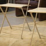 Set of 4 folding garden chairs from the 1960s.