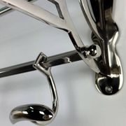 Hotel coat rack in shiny chrome aluminum long 79cm