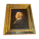 Portrait ancien en bois doré