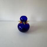 Vase bleu cobalt Jori Suhajek Bohemia tchèque