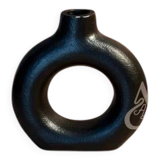 Matte textured black Tafoukt vase