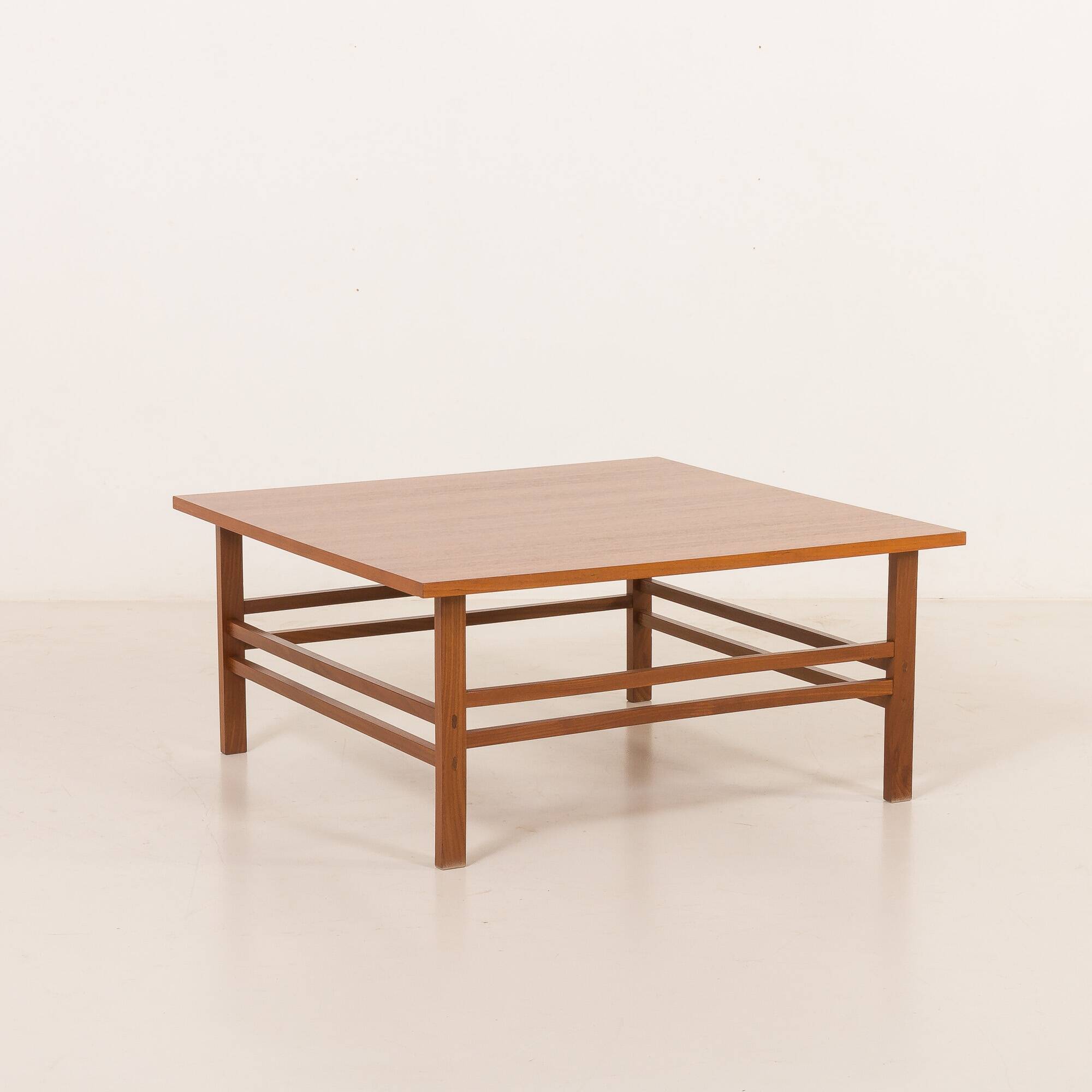 Scandinavian mid century square teak coffee table, Denmark 1970s
