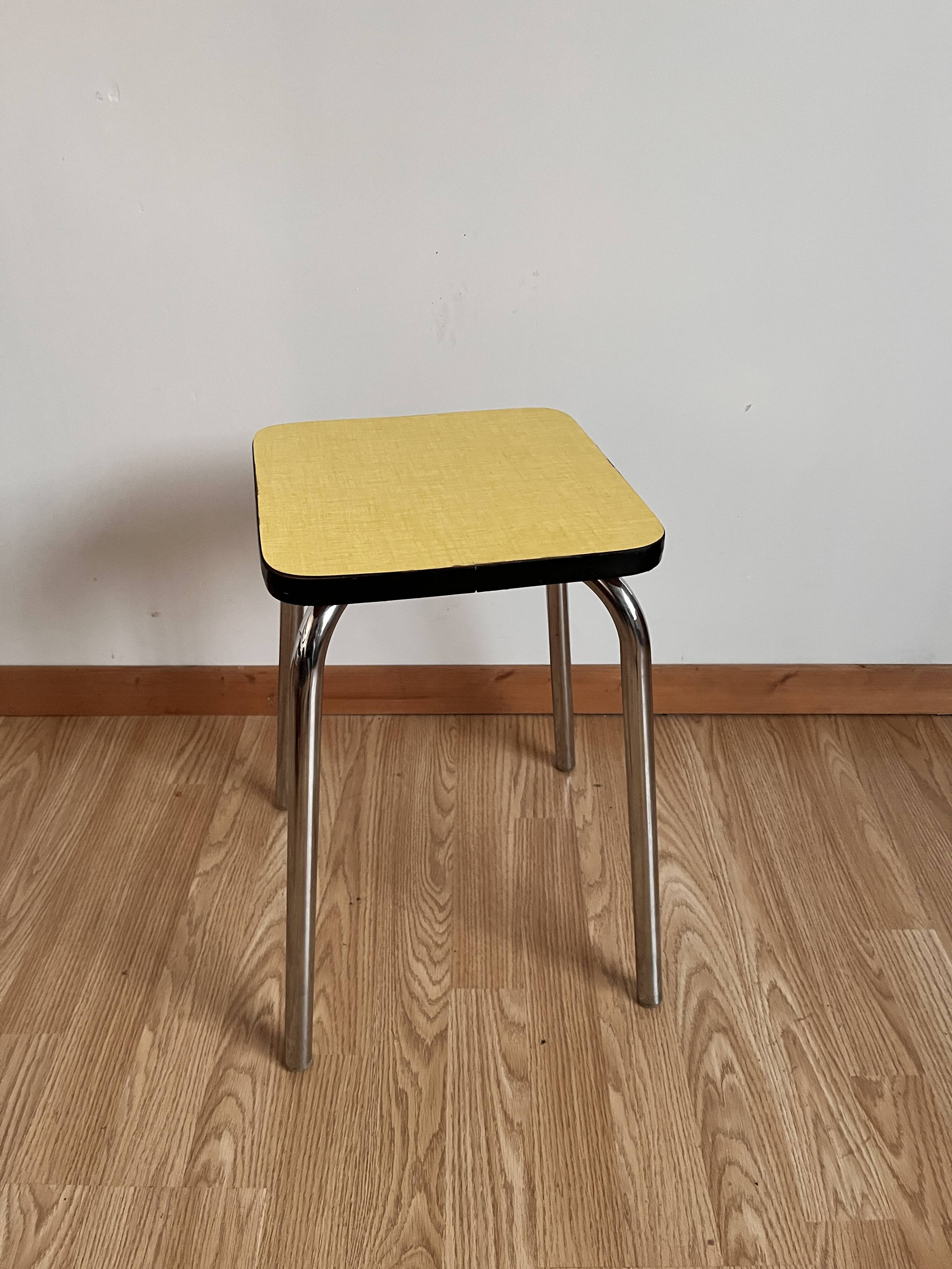 Yellow Formica stool