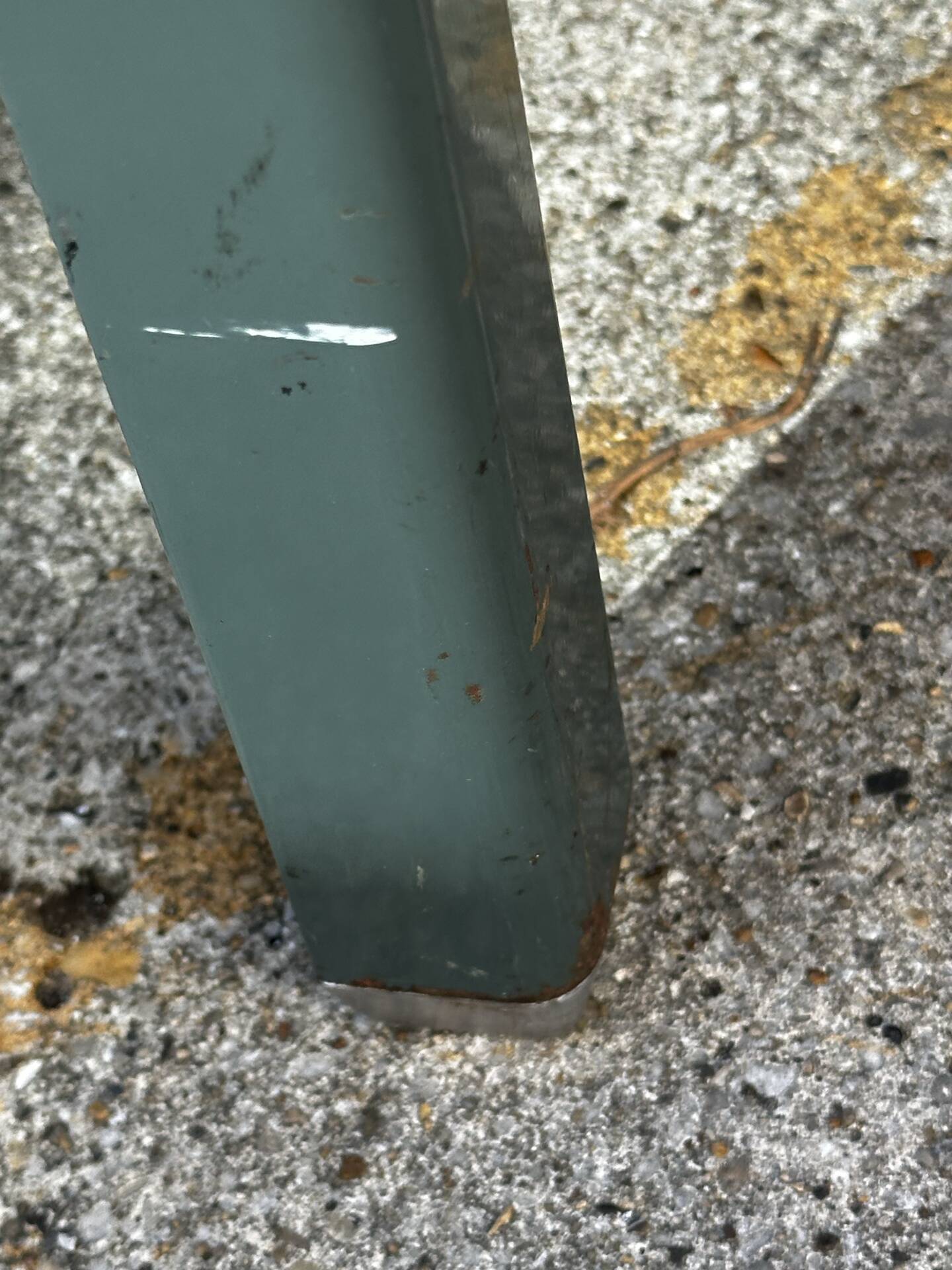 Vintage green metal industrial desk – 1950s