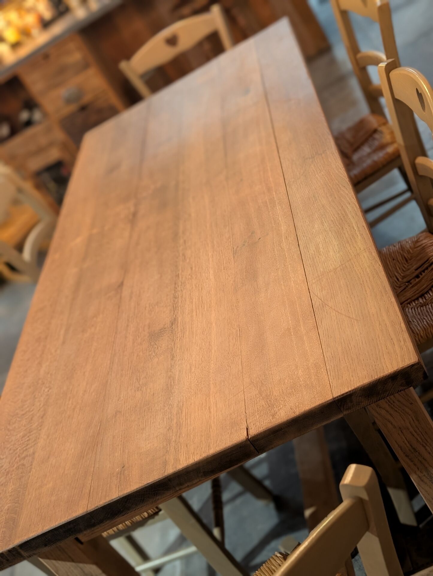 Superbe table de ferme ancienne en chêne massif restaurée – 8 personne