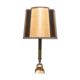 Vintage lamp with wove paper lampshade and velvet