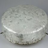 60s 70s ceiling lamp Plafoniere Flush Mount Ice Glass Hillebrand Germany