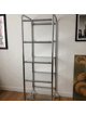 Etagère chrome et verre