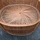 Bench rattan armchair model tablet phone 1960