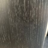 Set of 4 chairs black leather Pietro Constantini Italy 1970