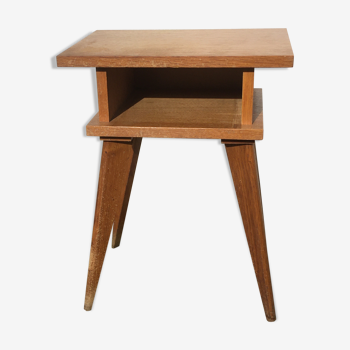 Table de chevet vintage style scandinave pieds compas