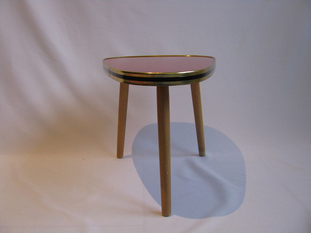 Table d'appoint trépied du milieu du siècle, années 1970