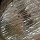 Vintage 60s-70s round ice glass ceiling light